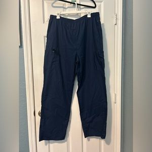 Navy blue scrub pants FSH brand.